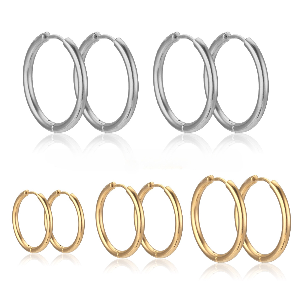 Jewelry Making Knots - Pendientes de aro de acero inoxidable