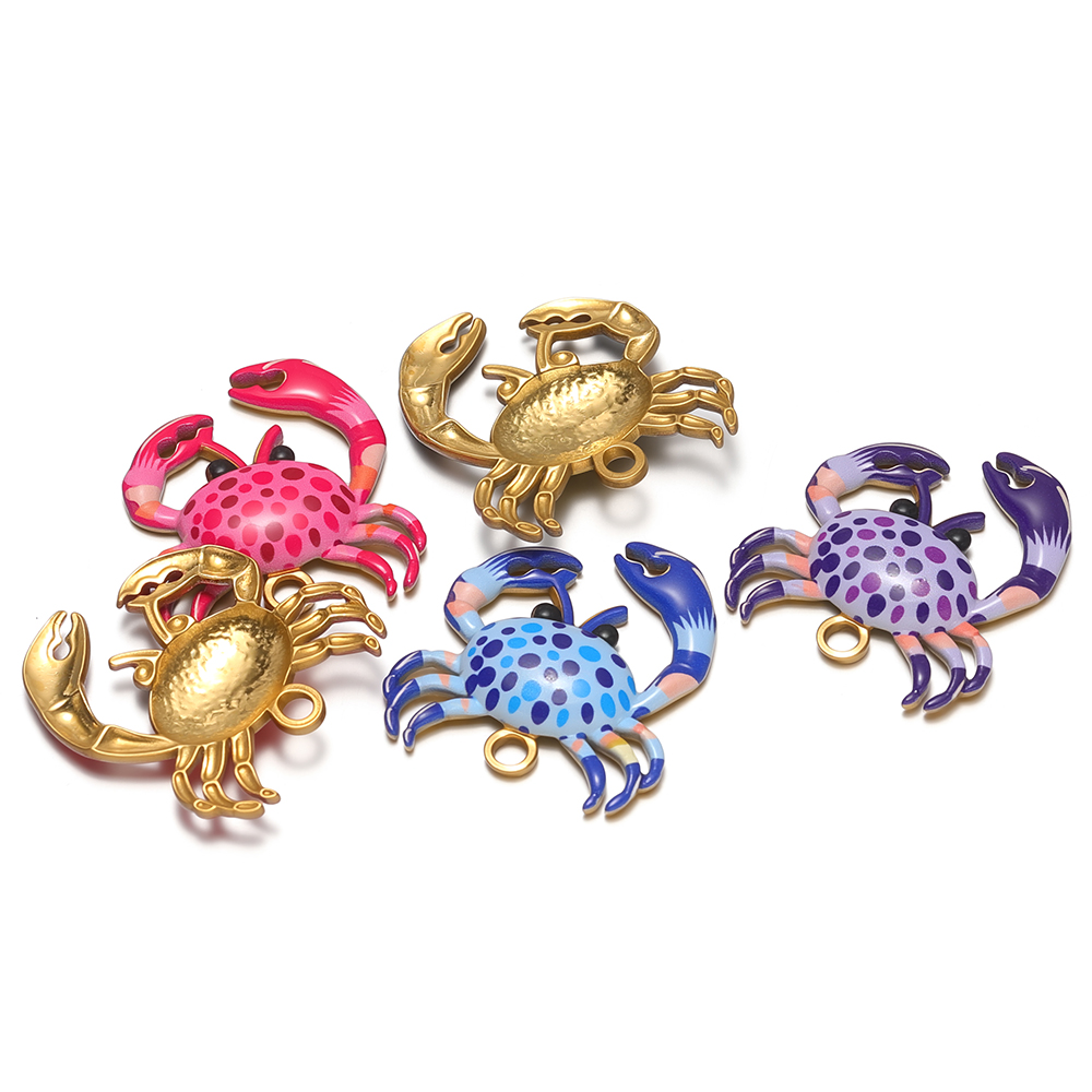 Jewelry Making For Kids - 4 piezas de dijes de cangrejos