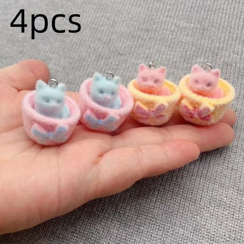 4 colgantes de gato de resina  - Jewelry Making For Birthday Party reseña y precio