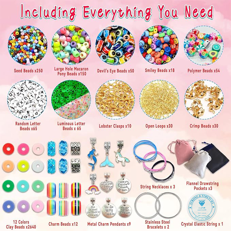 3400 Uds. Kit de fabricación d - Jewelry Making For Birthday Party reseña y precio
