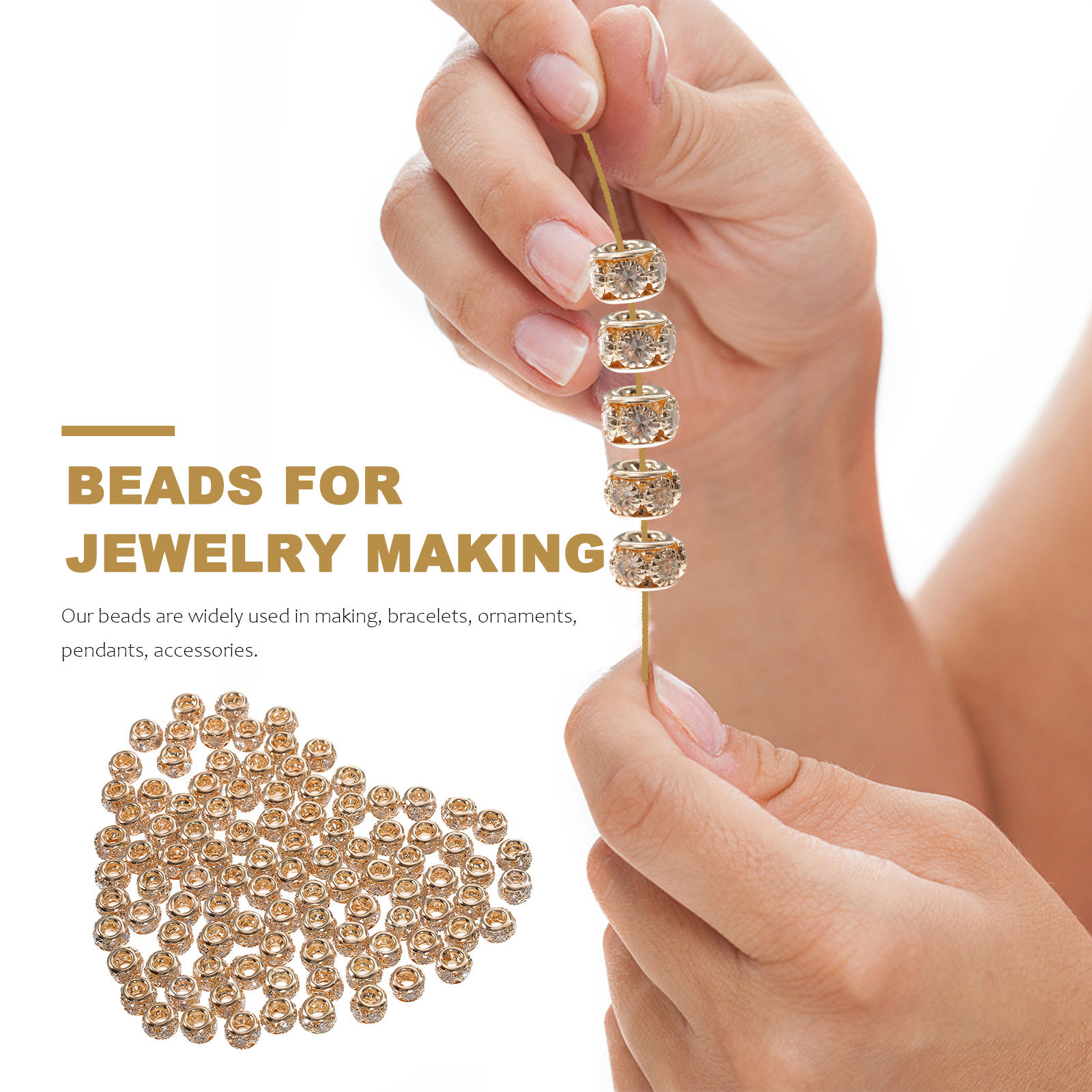 100 unidades de separadores de - Jewelry Making Using Beads reseña y precio