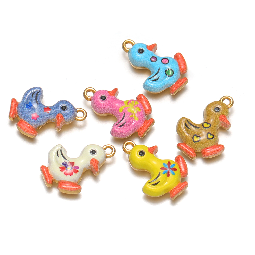 4 piezas de dijes de pato pequ - Jewelry Making For Kids reseña y precio