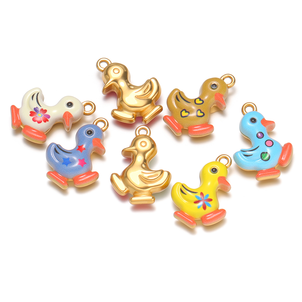 4 piezas de dijes de pato pequ - Jewelry Making For Kids reseña y precio