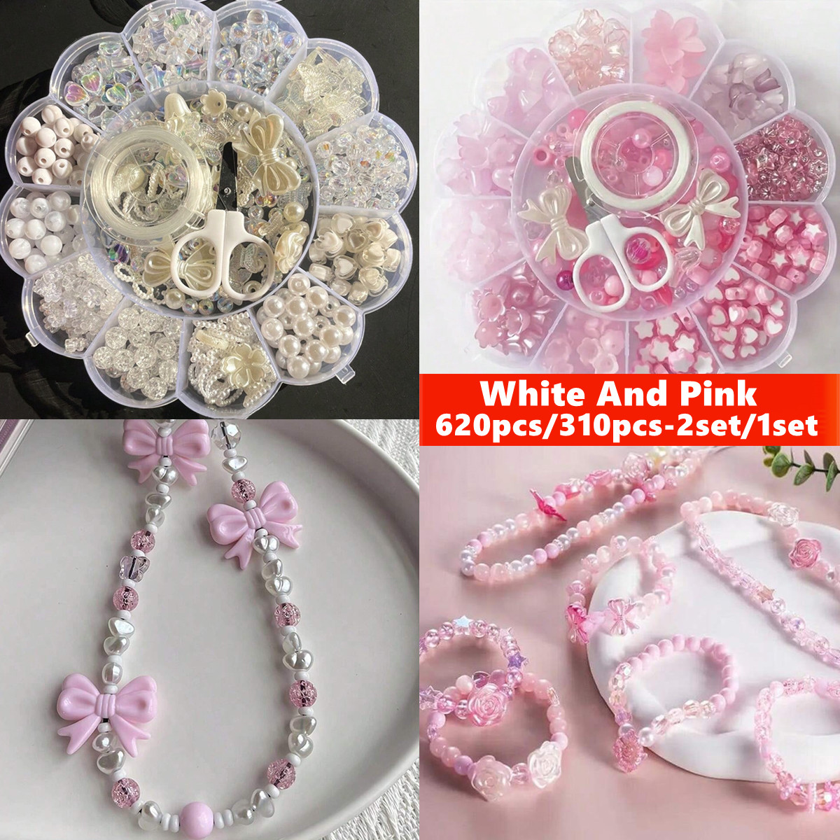 2 Sets/1 Set de Cuentas Suelta - Jewelry Making For Birthday Party reseña y precio