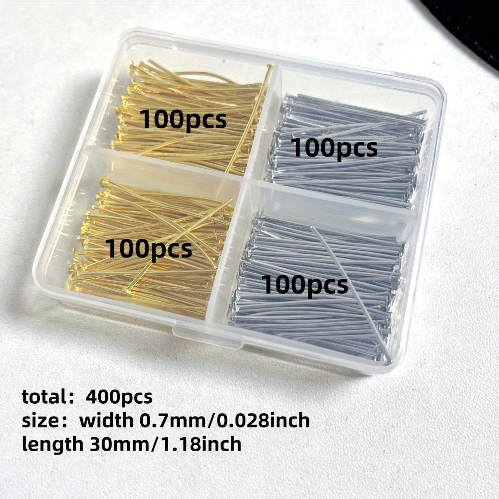 400 Piezas de Alfileres de Cab - Jewelry Making Head Pins reseña y precio